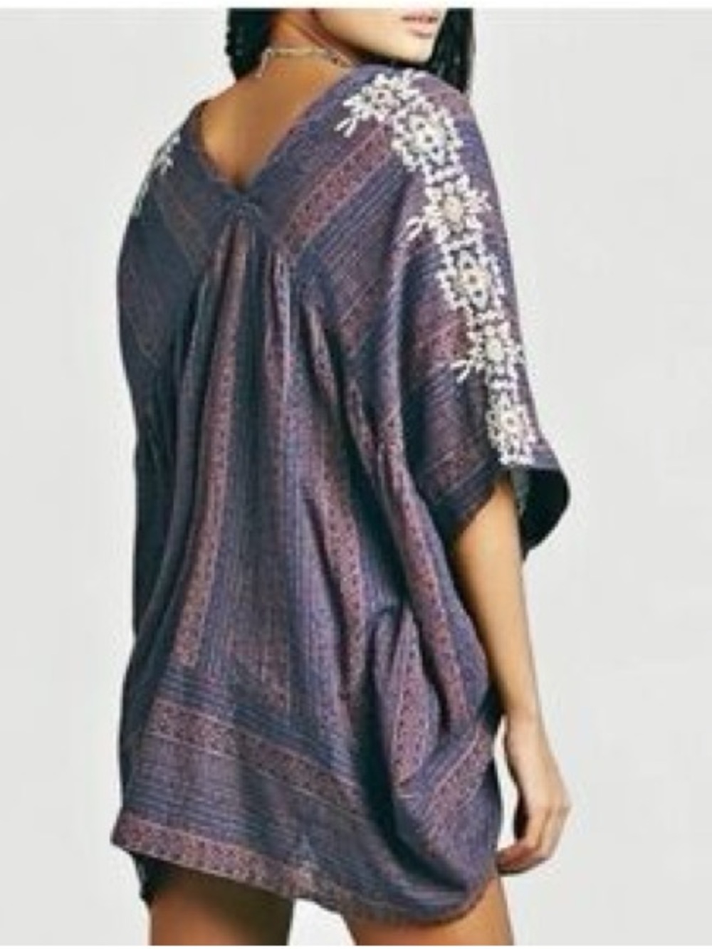 FREE PEOPLE EMBROIDERY PONCHO